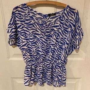 Sheer Zebra Top